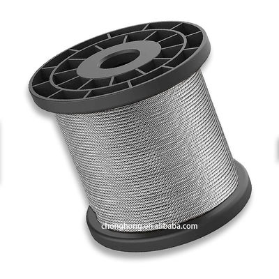 Harga yang bagus Konstruksi 6x36 6x36 AiSi stainless steel 1/8 '' Tali kawat pesawat untuk kabel raking kit standar AiSi Marine Grade on line