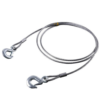Harga yang bagus Rollback Crane Wrecker Tow Truck Steel Winch Cable Wire Rope Non-Alloy 6x19 IWRC Konstruksi dengan Hook on line