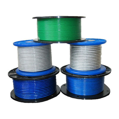 Harga yang bagus Colorful PVC Coated Steel Wire Rope for High Strength Stainless Steel Cables 304/316 7x7 7x19 Disesuaikan sesuai kebutuhan Anda on line