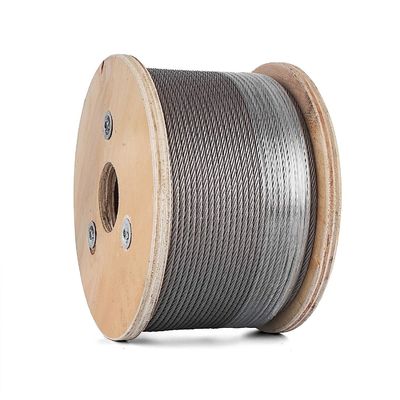 Harga yang bagus 304 Pesawat Udara 7 x 19 Untaian Konstruksi Baja Tahan Karat Jenis Rel Kabel Inti Inti Baja Galvanis Tali Kawat Baja 16Mm on line