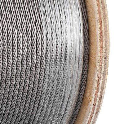 Harga yang bagus 100m/328ft Panjang 7x7 Stand Core Non-coated Grade Karton Steel 1/16 Wire Rope 304 Stainless Steel Wire Cable untuk Pesawat on line