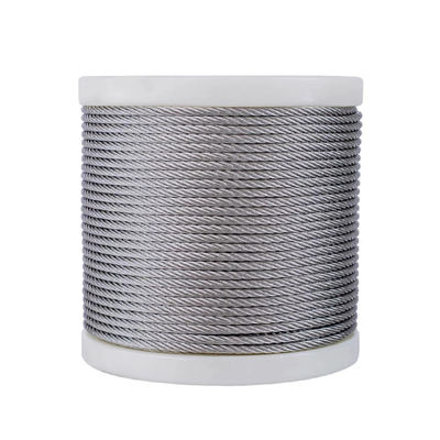 Harga yang bagus 6X12 7FC/6X24 FC / 6X19 FC / 6X37 FC Tali kawat stainless steel untuk kekuatan lilitan 1570-1960 MPa Layanan pengolahan lainnya on line