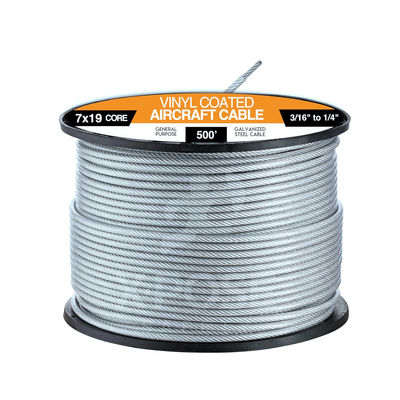 Harga yang bagus Tinggi Kekuatan 1770MPa 7x19 Galvanized Steel Kabel Pesawat 3/16 