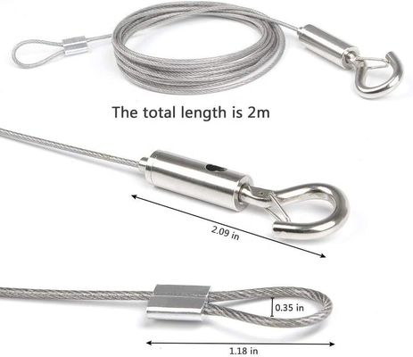 Harga yang bagus Kabel Tali Kawat Pesawat Galvanis 5/32 7x19 Non-Paduan Gulungan 500 Kaki untuk Pengangkatan on line