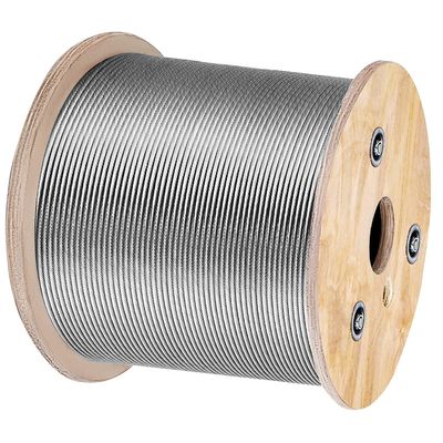 Harga yang bagus Konstruksi Baja Tahan Karat Tipe 316 1x19 ASTM A 475 Galvanis Tarik Tinggi 7 Kawat 0.33mm Strand Baja Kabel Baja Galvanis on line