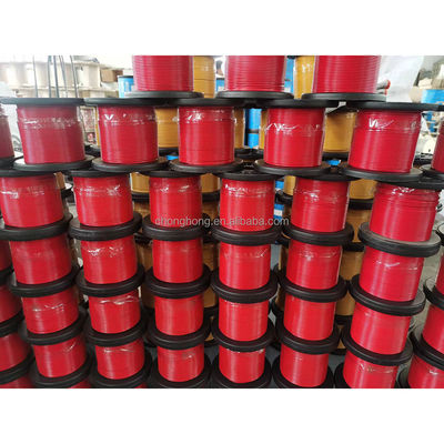 Harga yang bagus Tali Baja Galvanis Dilapisi PVC 7x7 / 7x19 Kabel Pesawat Berlapis Vinyl 1/8