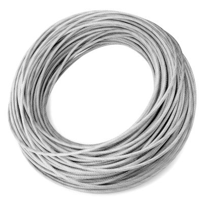 Harga yang bagus Kabel Berlapis Vinyl Warna Merah Kuning Hijau Biru Putih Non-Paduan Tali Kabel Baja 1/8