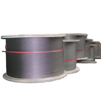 Harga yang bagus Tali Baja Tahan Karat Kabel Inox dengan Material AISI304 304L 316 316L dan Konstruksi 6 x 7 FC / IWS dalam Diameter 1/16
