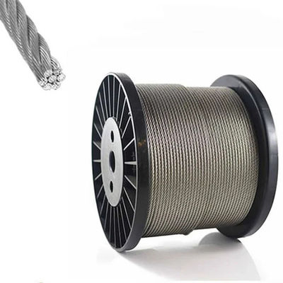 Harga yang bagus 1000ft Panjang Kekuatan tinggi 304 316 Baja tahan karat Tali Kawat Baja Kabel Berkualitas Baja Karton on line