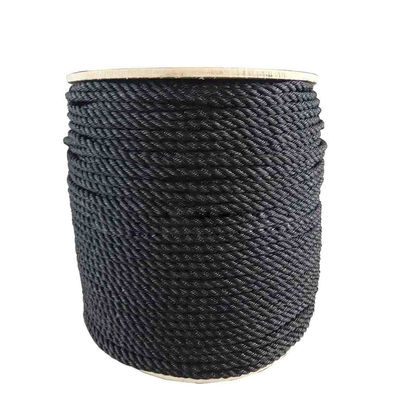 Harga yang bagus 14mm 3-strand PE tali untuk pertanian rumah kaca Hitam Warna Polyethylene PP/PE Bahan Standar AiSi Layanan pengolahan lainnya on line