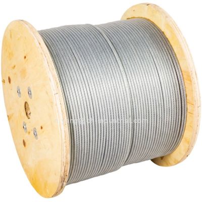 Harga yang bagus Kabel Baja Kawat Galvanis 3.97mm MIL-DTL-83420 7x19 5/32