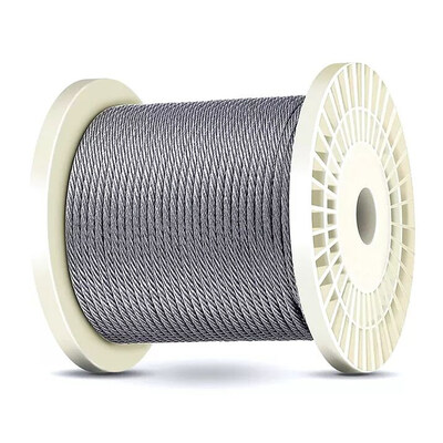 Harga yang bagus Kabel Baja Galvanis Lapis PVC Transparan 2mm-4mm 6x7 FC untuk Layanan Pemrosesan Transparan dan Lainnya on line