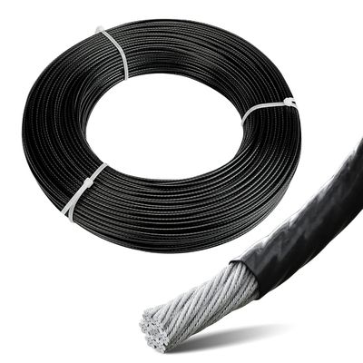 Harga yang bagus OEM PVC Nylon Plastik Dilapisi Warna SS Lapisan Baja Rinsing Metal Kabel Karbon PP Anjing Mooring Marinir Bulat Wire Rope on line