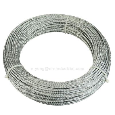 Harga yang bagus Tali Kabel Baja Galvanis 6*19 Tali Kabel Pesawat Galvanis 3/64