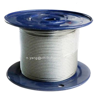 Harga yang bagus Kabel Baja Karbon 7x7 Wire Rope 5000ft IPS/EIPS di Plywood Reel Kabel Pesawat Galvanis Preformed on line