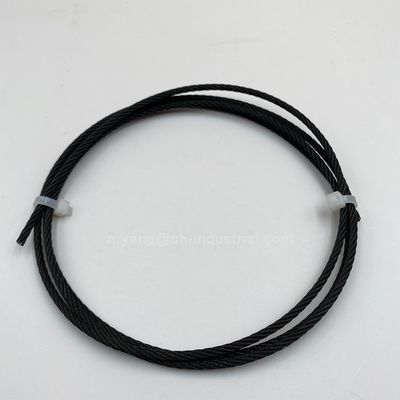 Harga yang bagus Kabel Pesawat Baja Cold Heading Dilapisi Bubuk Hitam 7x7 1x19 Tali Kabel Baja SS316 Tali Kawat Baja Stainless Black Oxide on line