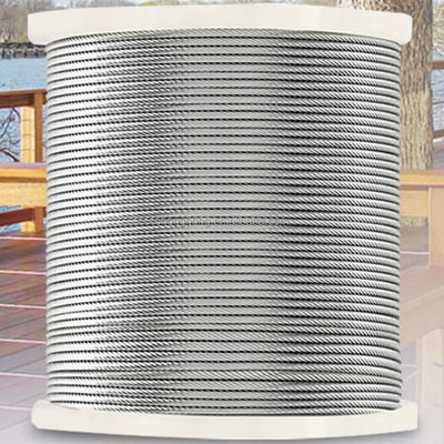 Harga yang bagus Erosion Resistant T316 3 16 Aircraft Cable 1000FT SS 1x19 7x7 7x19 Rainproof on line