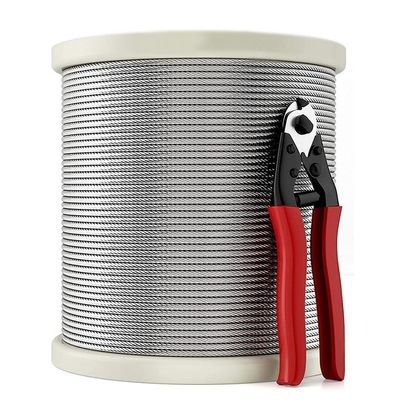 Harga yang bagus 1x19 Tipe 316 Steel Wire Rope Tidak dilapisi 3/16 