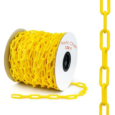Harga yang bagus Plastic Link Chain Warning Chain Yellow Plastic Barrier Chain Safety Chain on line