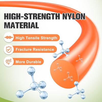 Harga yang bagus 150 Feet Weed Eater String 1.0mm-5.5mm Round Trimmer Line Orange Nylon String Trimmer Line untuk Penggantian Universal on line