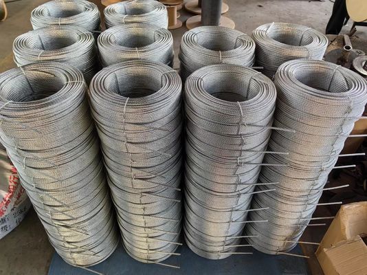 Harga yang bagus Kabel Baja Kompak Cerah 4Vx39S 5FC 4 Strand Flat Tidak Berputar Kabel Baja Ungalvanized on line