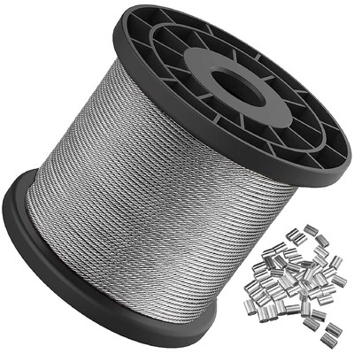 Harga yang bagus Kabel Baja Galvanis Konstruksi 7x7 Diameter 3/64