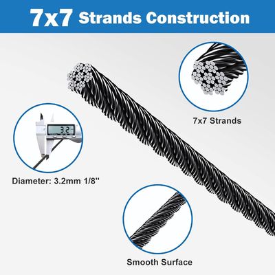 Harga yang bagus Perangkat Keras Kit Pagar Kabel T316 Kabel Pesawat 7x7 Untai 500 kaki 1/8