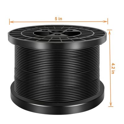 Harga yang bagus Black Vinyl Coated  304 Stainless Steel Cable Wire Rope on line