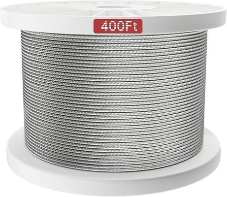 Harga yang bagus 500FT Aircraft Steel Wire Rope SS Cable 7x7 For Deck Railing Kits Hardware 1/8