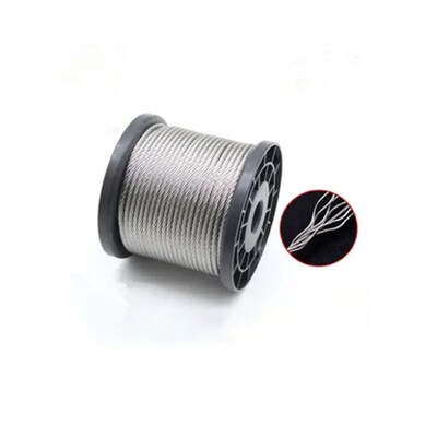Harga yang bagus 3700lbs Kekuatan Putus SS Zip Line Kabel 3/16