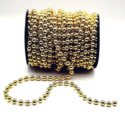 Harga yang bagus Rantai Bola Plastik Warna Kustom 2.4mm Hasil Akhir Dipoles untuk Pernikahan DIY on line