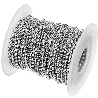 Harga yang bagus High Quality 2.4mm Metal Ball Chain Stainless Steel Ball Chain Dog Tag Chain on line