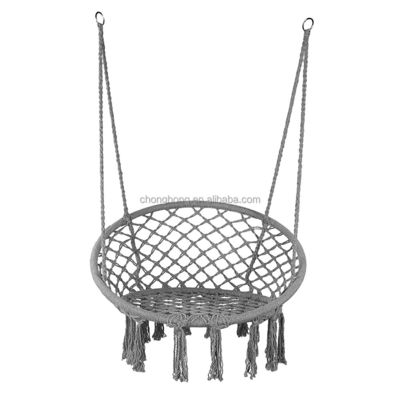 Harga yang bagus Hand Woven Macrame Cotton Rope Swing Chair Boho Hammock Hanging Chair Camping Hammock on line