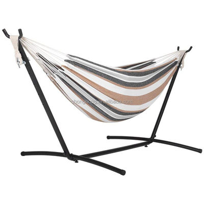 Harga yang bagus Double Hammock Two Person Hammock Chair with Steel Stand/Space Saving Steel Stand Hammock on line