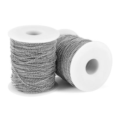 Harga yang bagus Kalung Rantai Manik-manik Baja Tahan Karat yang Dipoles Perhiasan Rantai Bola Manik-manik Logam on line