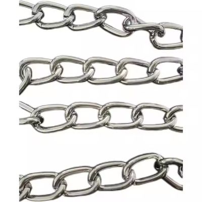Grosir Animal Twisted Galvanized Chains Pet Dog Chain Short Link Chain Untuk Hewan Piaraan