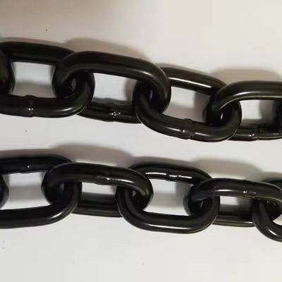 Harga yang bagus Rantai Angkat Anti Karat 6mm Hitam G80 Rantai Besi Las 8mm Rantai Roller Untuk Hoist on line