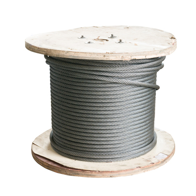 Harga yang bagus Kabel Baja Karbon 7x7 Wire Rope 5000ft IPS/EIPS di Plywood Reel Kabel Pesawat Galvanis Preformed on line