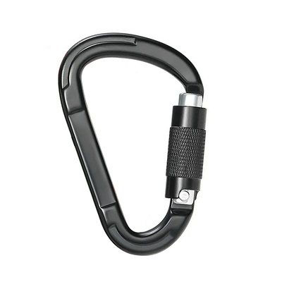 Harga yang bagus Gantungan Kunci Snap Hook Carabiner Bentuk D Aluminium Alloy 25kN Grosir Pabrik untuk Panjat Tebing on line