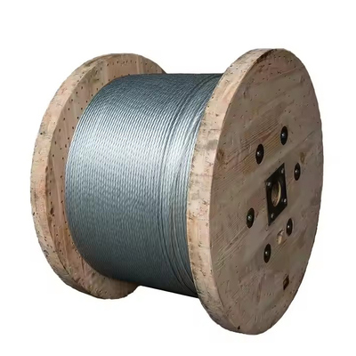 Harga yang bagus 3/3.35mm BS183 Hot Dip Galvanized Carbon Steel Guy Ground Cable Stay Wire Coil dengan layanan lentur on line