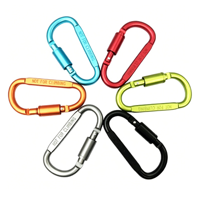 Harga yang bagus Gesper Pendakian Aluminium D-Type Mur Tebal Kunci Pegas Batang Kait Cepat Multifungsi Outdoor Carabiner on line