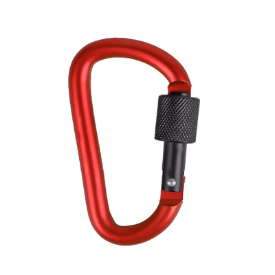 Harga yang bagus Gantungan Kunci D-Ring Aluminium Berwarna-warni 6kN Bentuk D untuk Berkemah Memancing dan Penggunaan Luar Ruangan on line