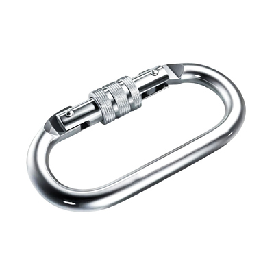 Harga yang bagus 25KN Heavy Duty Fall Protector Carabiner Clip Climbing Carabiner dengan pintu sekrup on line