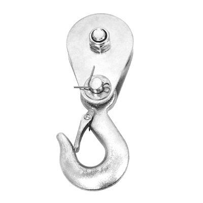 Harga yang bagus Baja Kekuatan Tinggi Tunggal Roda Tali Bantalan Winch Blok Tugas Berat Pulley Lifting Blok Hoist dengan Hook untuk Kabel on line