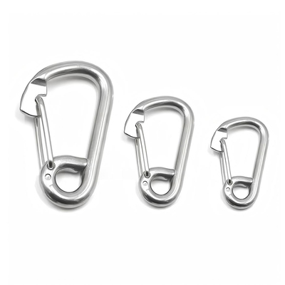 Harga yang bagus Spring Snap Hook 316 Stainless Steel Snap Hook Clip Quick Link Carabiner untuk keselamatan kendaraan dan perahu on line
