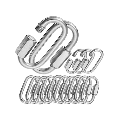 Harga yang bagus Quick Link Heavy Duty Carabiner Clips Locking Carabiner Chain Quick Links untuk Porch Swing on line