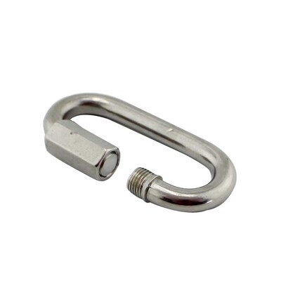 Harga yang bagus M6 M8 M10 Stainless Steel 304 Quick Link Marine Oval Thread Carabiner Chain Connector Link on line