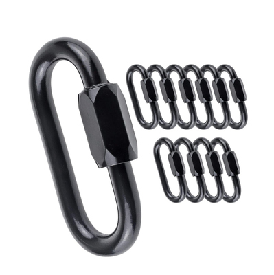 Harga yang bagus Konektor Rantai Hitam Rigging Hardware Carabiner Quick Link on line