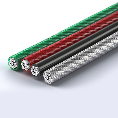 Harga yang bagus Carbon Steel Galvanized PVC Coated Wire Rope 7x7 / 7x19 Kabel Pesawat Konstruksi untuk Proyek Besar on line