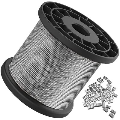 Harga yang bagus Polished AISI316 Stainless Steel Wire Rope 3/64 